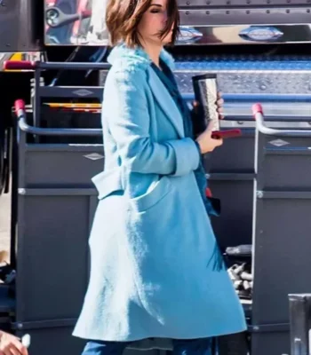 Sandra Bullock Bird Box Malorie Hayes Long Blue Coat