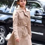 Selena Gomez A Rainy Day In New York Robe Trench Coat