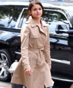 Selena Gomez A Rainy Day In New York Robe Trench Coat