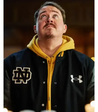 Shane Gillis Notre Dame Black Varsity Jacket
