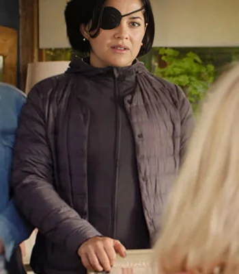 Bad Sisters S02 Bibi Garvey Grey Quilted Jacket