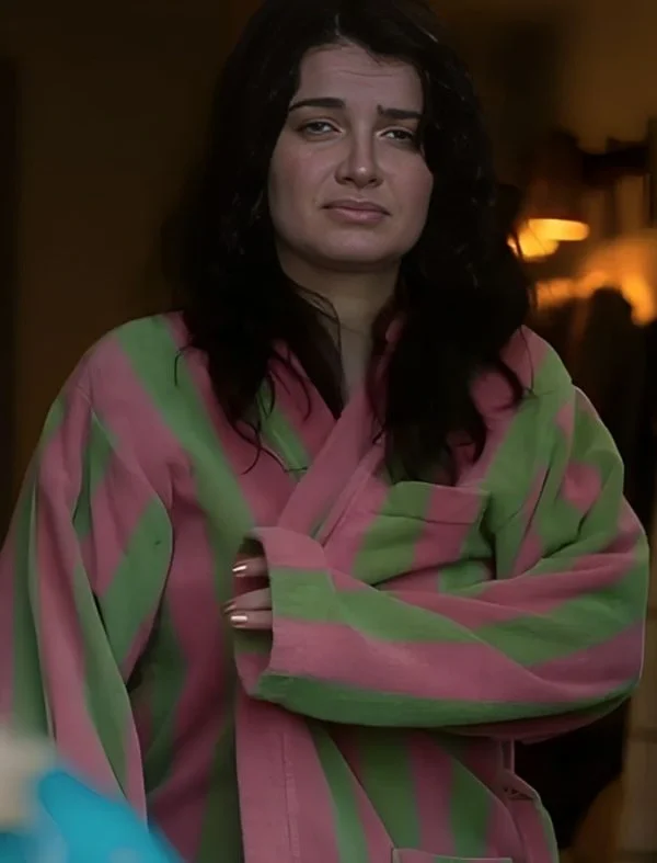 Bad Sisters S02 Eve Hewson Striped Robe