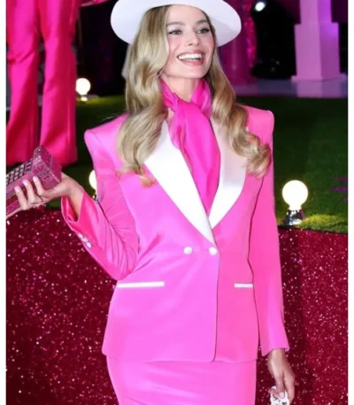 Barbie 2023 Margot Robbie Pink Blazer