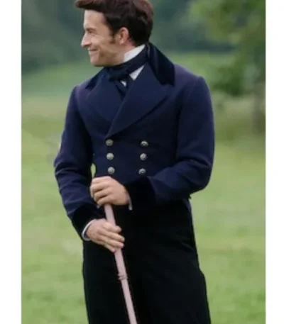 Bridgerton S02 Anthony Double Breasted Blue Tailcoat