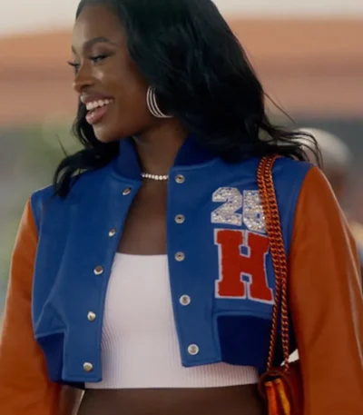 Coco Jones Bel-Air S03 Crop Varsity Jacket