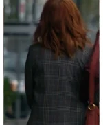 Emily Tennant The Wish Swap Grey Plaid Blazer