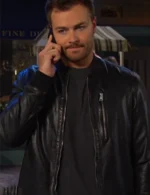 Peyton Meyer Days of Our Lives Leather Bomber Jacket