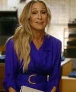 Sarah Jessica Parker And Just Like That S03 Purple Coat