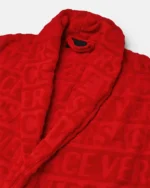 Versace Allover Red Baroque Bathrobe