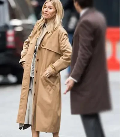 Anatomy of a Scandal Sienna Miller Beige Duster Coat