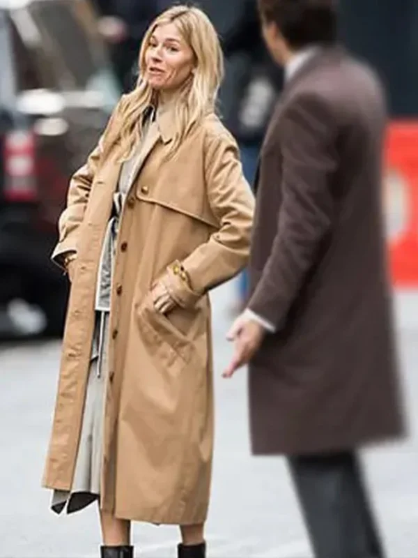 Anatomy of a Scandal Sienna Miller Beige Duster Coat