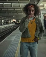 Behind Her Eyes Louise Cotton Bomber Jacket