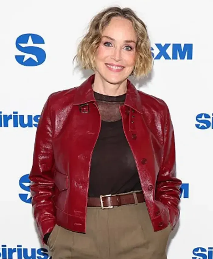 SiriusXM Studios Sharon Stone Leather Jacket SiriusXM Studios Sharon Stone Leather Jacket