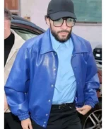 Sofiane Pamart Blue Leather Jacket