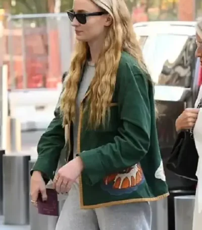 Sophie Turner Green Blazer