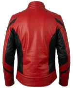Spider Classic Men Web Red Leather Jacket