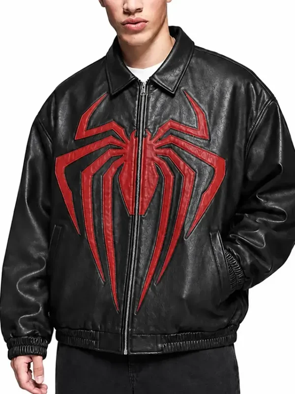 Spider Man Superhero Oversized Leather Jacket