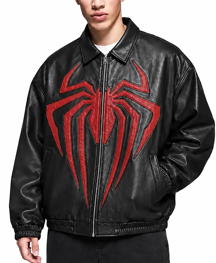 Spider Man Superhero Oversized Leather Jacket Spider Man Superhero Oversized Leather Jacket