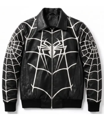 Halloween Black Spider Web Bomber Cosplay Jacket