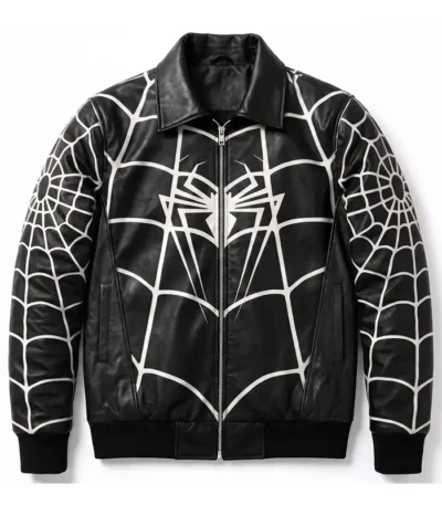 Halloween Black Spider Web Bomber Cosplay Jacket