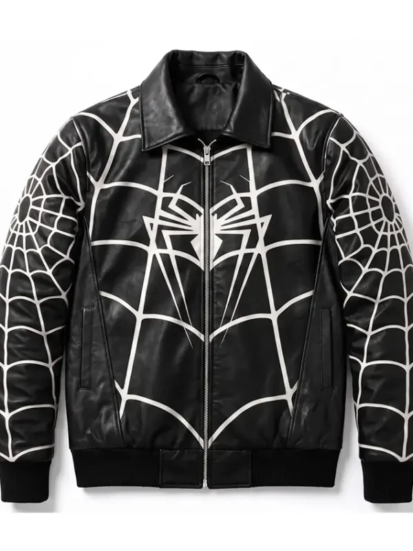 Halloween Black Spider Web Bomber Cosplay Jacket