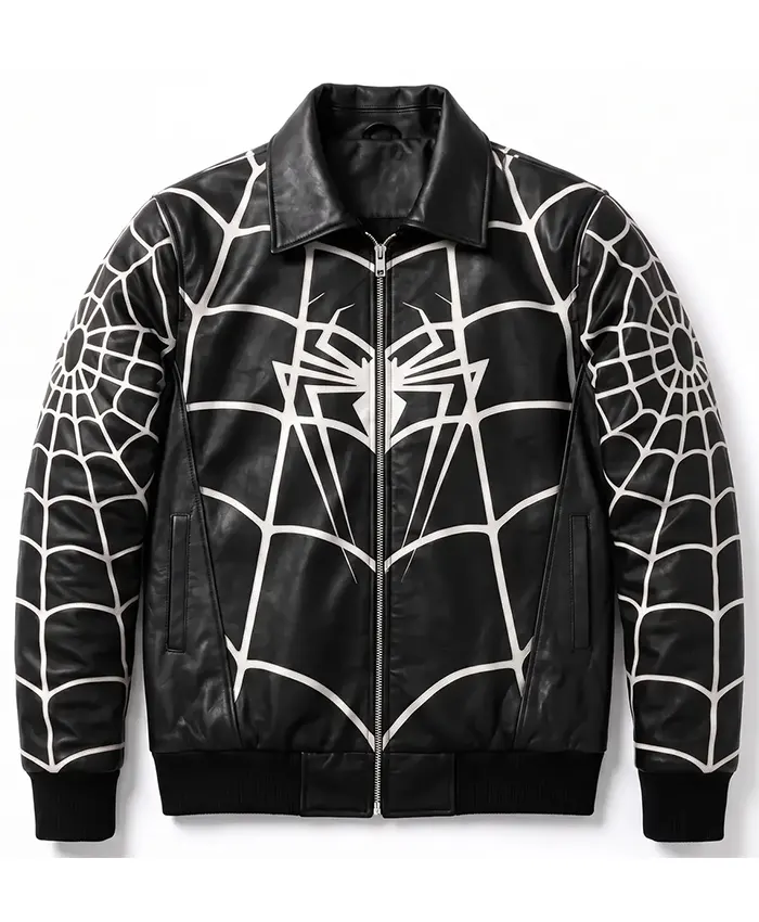 Halloween Black Spider Web Bomber Cosplay Jacket Halloween Black Spider Web Bomber Cosplay Jacket