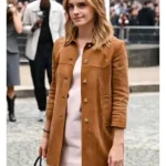Spring Summer Emma Watson Brown Suede Jacket