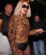 Spring Summer Rita Ora Leopard Print Jacket