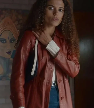 Stacey Embalo Missing You Leather Coat