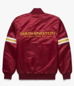 Starter Satin Washington Commanders Burgundy Bomber Jacket