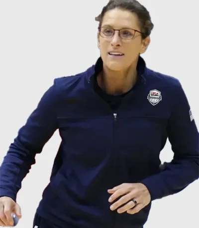 Stephanie White 2026 FIBA World Cup Blue Jacket