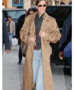 Street Style 2025 Bella Hadid Brown Coat