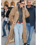 Street Style 2025 Bella Hadid Brown Coat