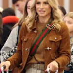 Street Style Michelle Hunziker Suede Jacket