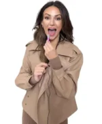 Michelle Keegan Tan Leather Jacket