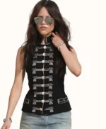 Summer Fashion Show Paris Jenna Ortega Black Vest