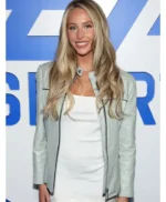 Super Bowl 2026 Alix Earle Leather Jacket