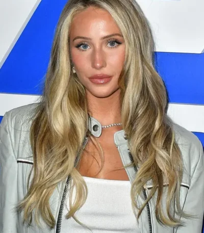 Super Bowl 2026 Alix Earle Leather Jacket