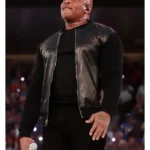 Super Bowl Dr. Dre Black Leather Jacket