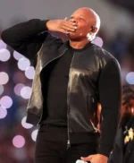 Super Bowl Dr. Dre Black Leather Jacket