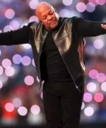 Super Bowl Dr. Dre Black Leather Jacket