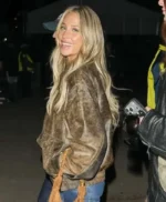 Super Bowl LX Brunch 2026 Alix Earle Distressed Leather Jacket