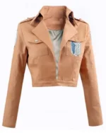 Survey Corps Attack On Titan Beige Cropped Jacket