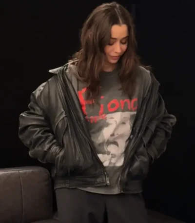 THR’s Studio Cristin Milioti Leather Jacket