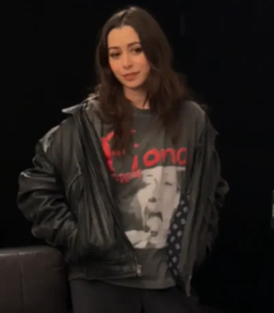 THR’s Studio Cristin Milioti Leather Jacket