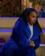Claim To Fame S02 Monay Blue Belted Trench Coat