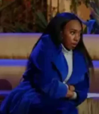 Claim To Fame S02 Monay Blue Belted Trench Coat