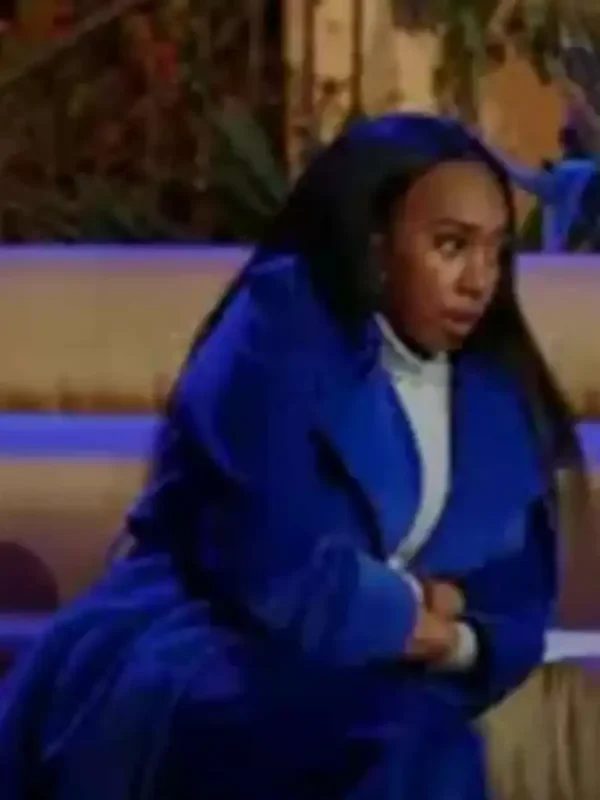 Claim To Fame S02 Monay Blue Belted Trench Coat