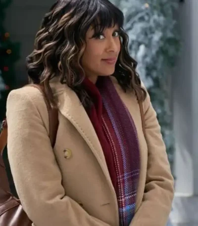 Tamera Mowry-Housley Tidings for the Season Brown Coat