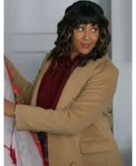 Tamera Mowry-Housley Tidings for the Season Brown Coat